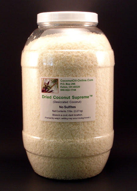 Dried Coconut Supreme™ - 5 lb. mini barrel. 
